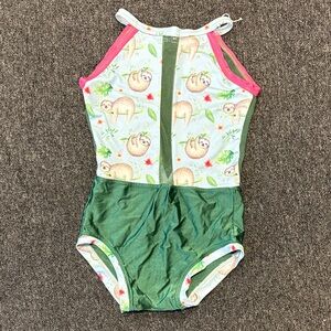 Custom Made Dance Leotard Sloths- Adult S